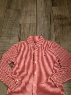 Vineyard Vines Red Gingham Performance Button-Down Kids Shirt